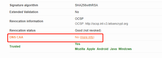 《关于DNS的CAA记录》